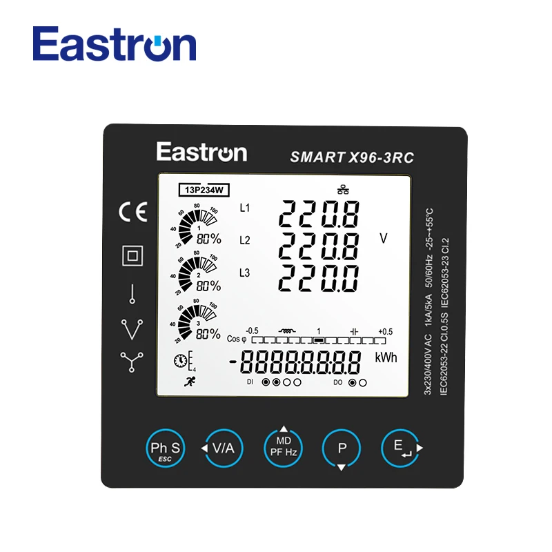 Eastron Smart X96-3RC CT Type RS485 Rogowski Coil Connection Smart Meter for Electricity Distribution