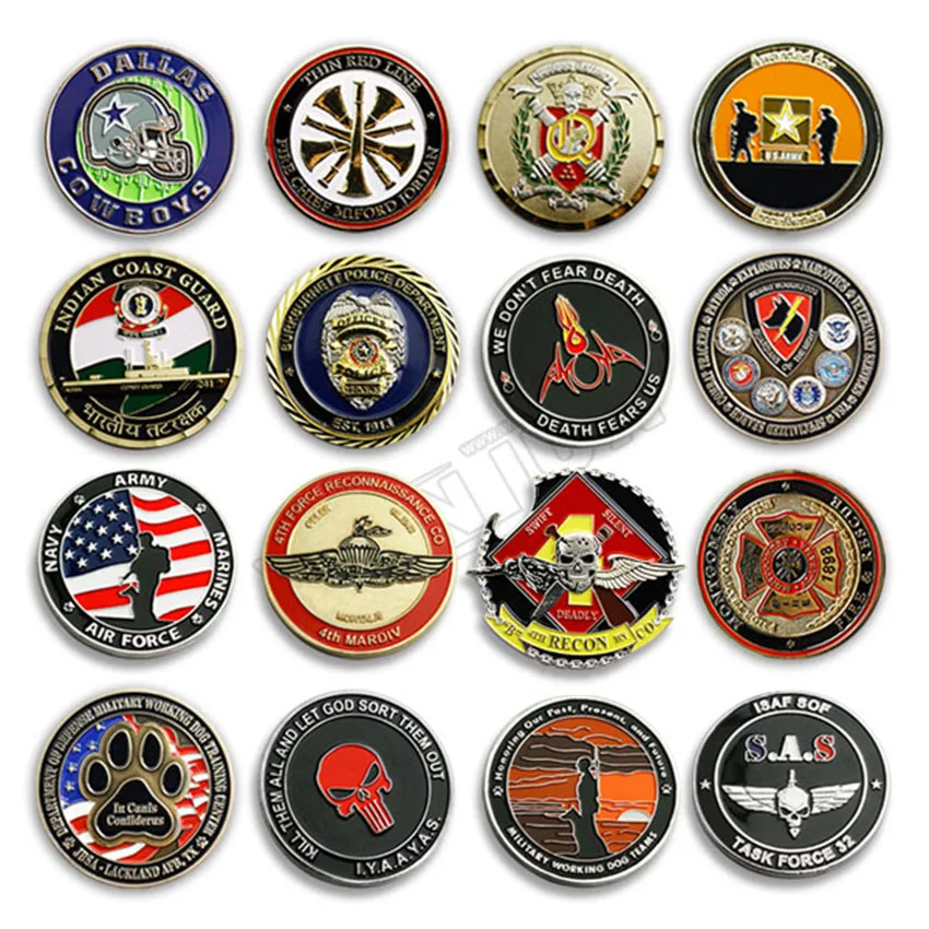 custom security blank soft enamel 3d metal challenge coin