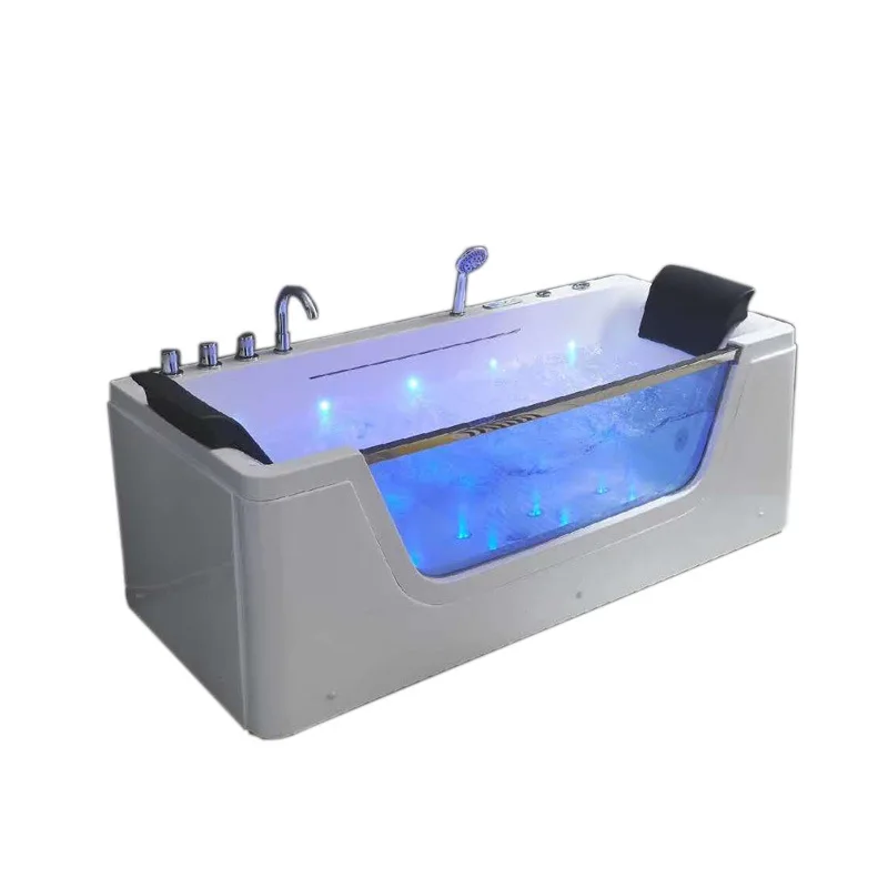 LANDOO OEM Jacuz Massage Bathtub LED Constant Temperature  2 Person Jet Spa bathtubs whirlpools