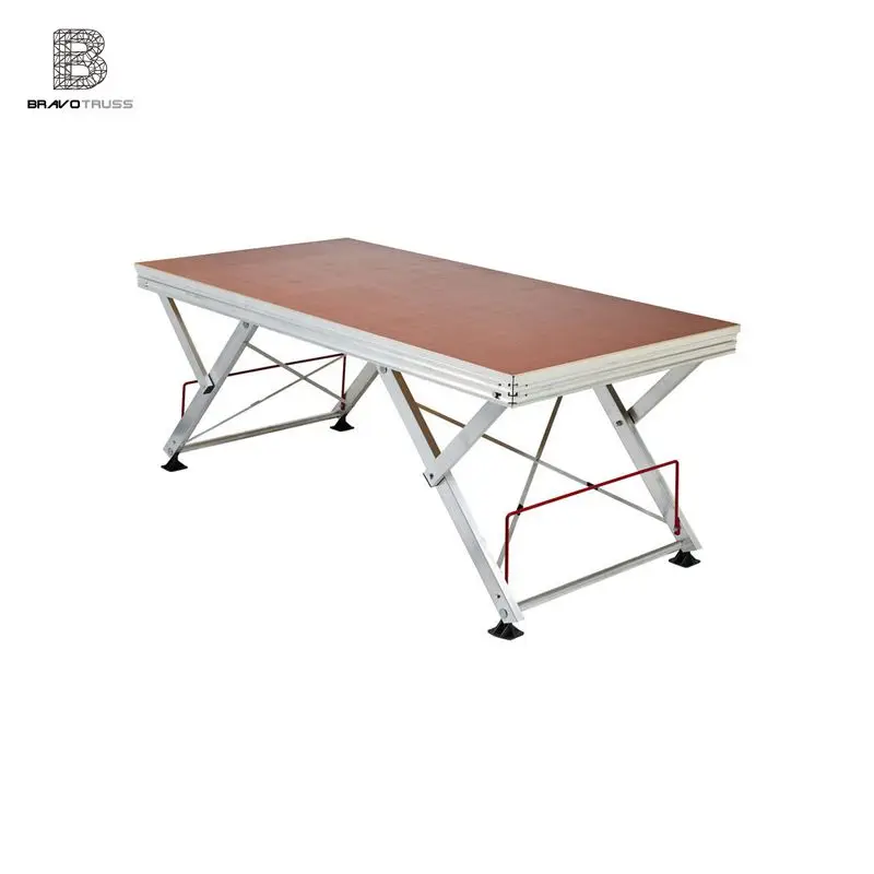 1 м х 2 стальная Складная сценическая платформа в форме ножниц