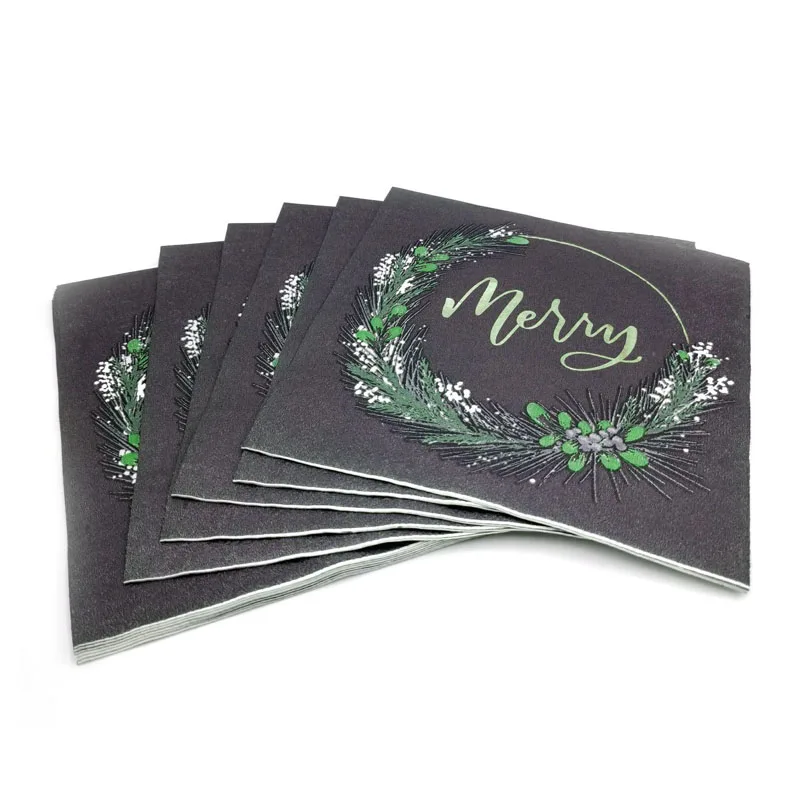 Wholesale Customized Disposable Decoupage Solid Color Tissue Serviettes Custom Paper Napkins