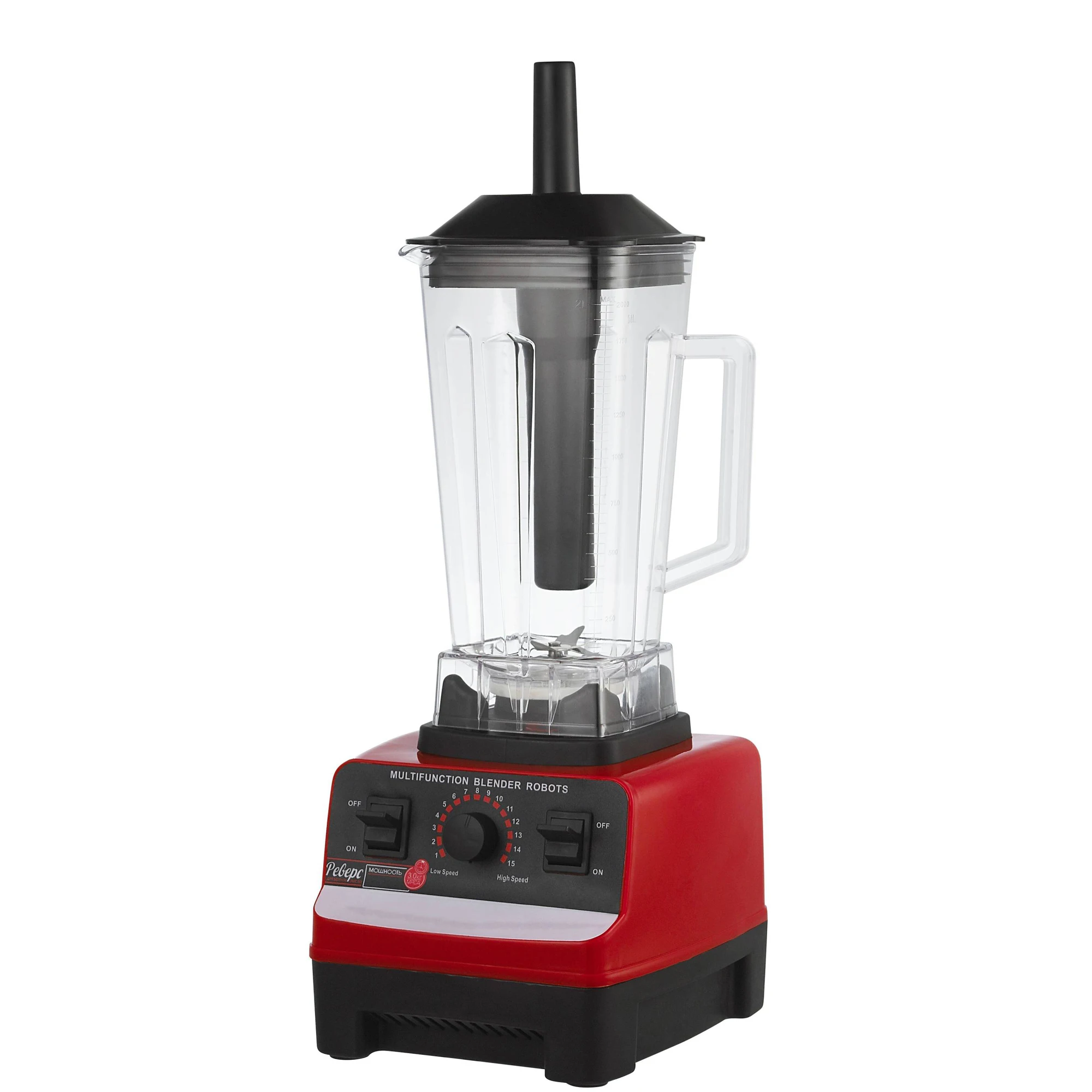 Multifunction Commercial 2L Unbreakable Jar Plastic Food Processor Juicer Mixer Super Blender