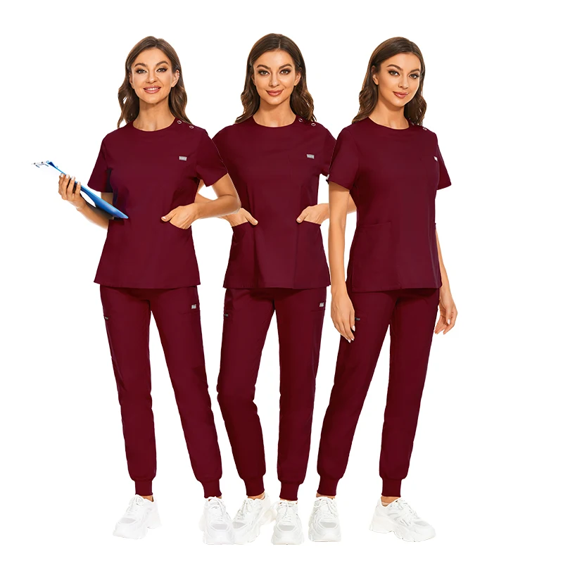 Wholesale Custom Dental Nursing Scrubs Uniforms Medical Scrub Set Pet Grooming Working Clothes Veterinary Doctor Nurse Uniform