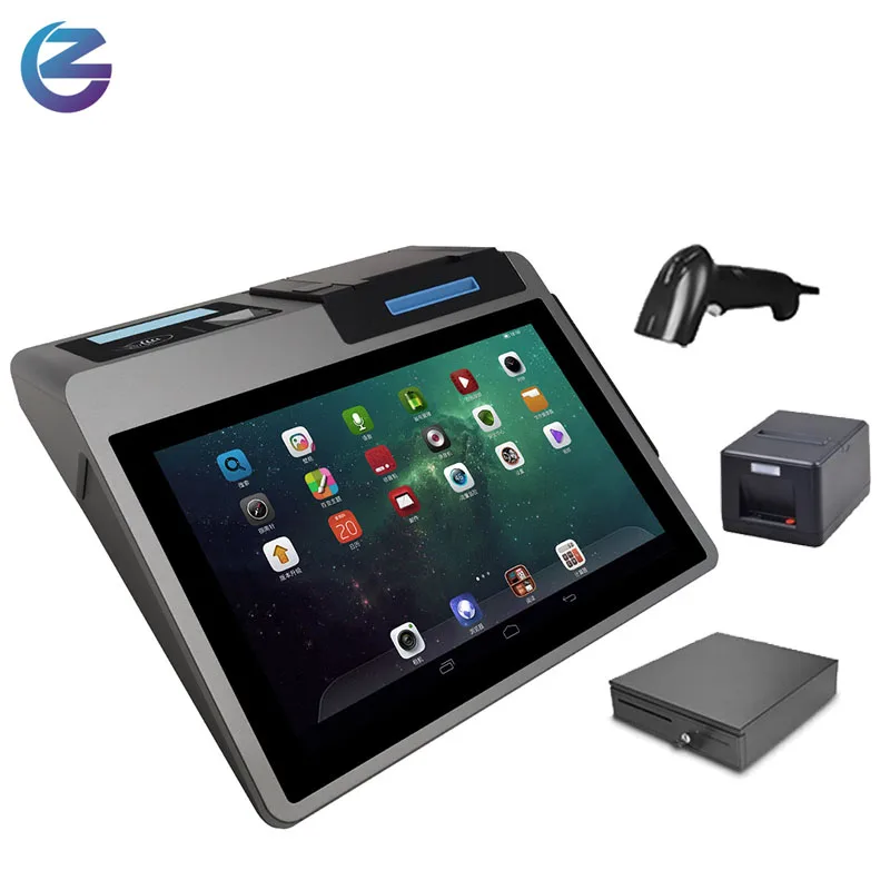 ZCS Z100 58/80 мм Термопринтер оригинальный завод 10 1 дюймов настольный POS-терминал новая машина с QR/сканером штрих-кодов
