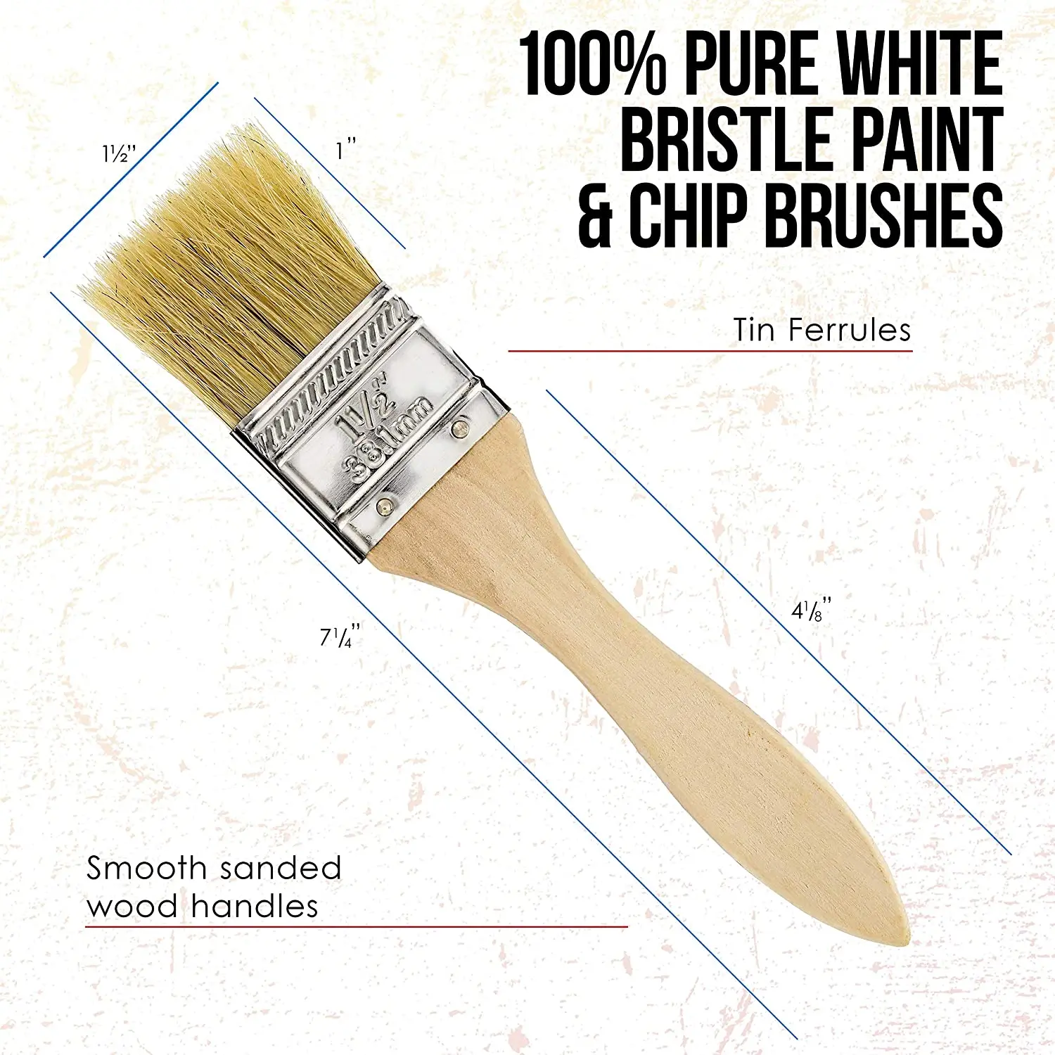 PEX high quality natural bristle wooden handle paint brush from paint brush