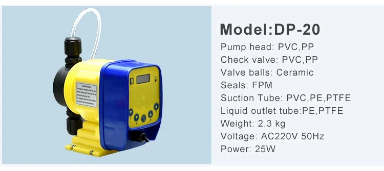 DP20 25w Dosing Piston Manual Chemical Pump Small