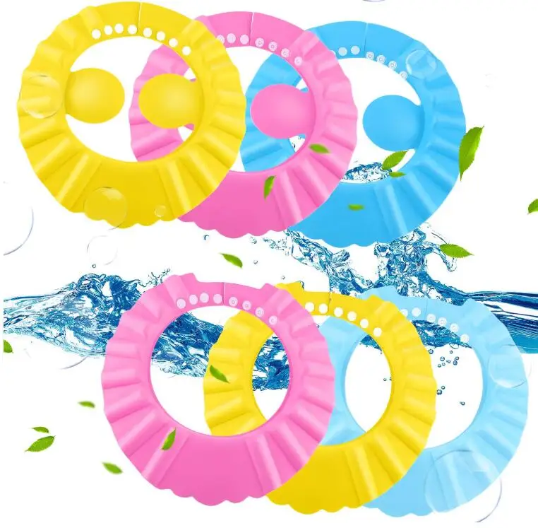 
2020 Moco New Fashion Baby Shower Cap Infants Soft Protection Funny Safety Shampoo Visor Cap for Toddler Children 