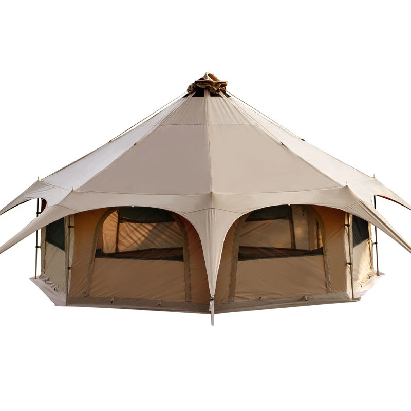 Hot Sell OEM Large Luxury Family Camping Mongolian Tent Indian Waterproof Tent Glamping Bell Yurt Tent