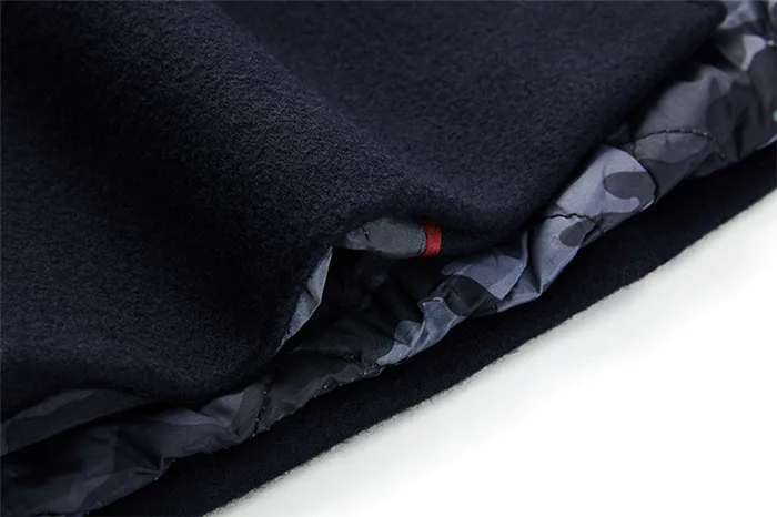 
Winter Classic Wool Padded Men Coat Double Breasted Quilted Men Pea Coat 