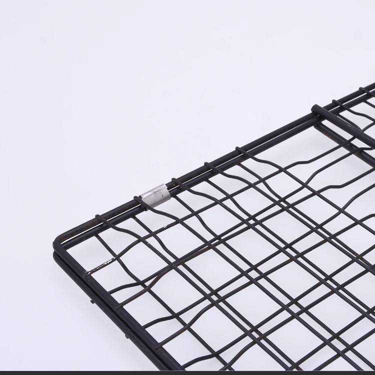 
Amazon hot sale High quality Barbecue Grill iron Barbecue Grill mesh with wood Handle 