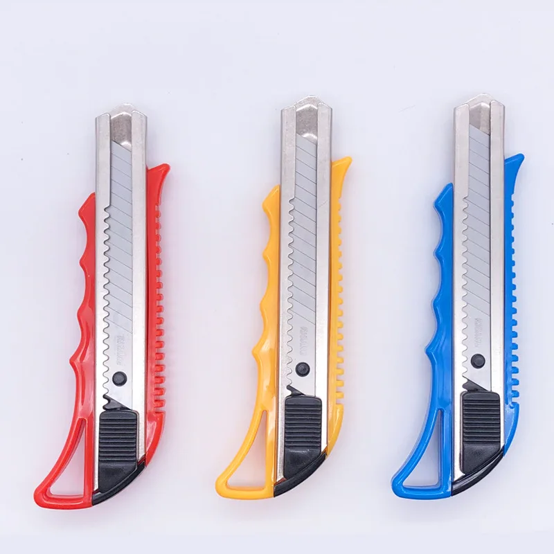 Office Stationery Mini Portable Knife Paper Cutter Hand Tools Safety Retracting Mini Office Paper Cutter Utility Knife