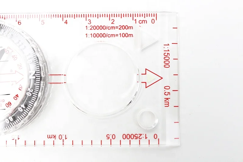 Hot Selling Whiteboard Compass Outdoor magnifier Compass With Ruler School Magnifier Compass For Map Reading And Navigation