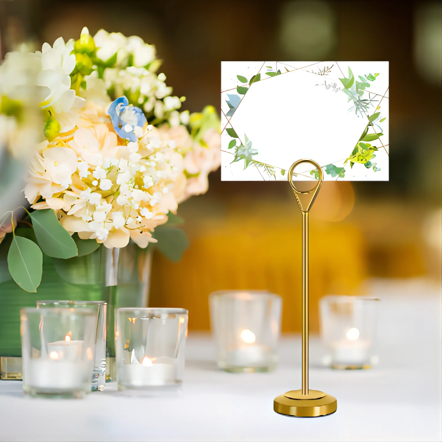 YS3008 Wholesale In stock Fast Delivery Place Card Stand Memo Note Clips Photo Metal Table Number Holder