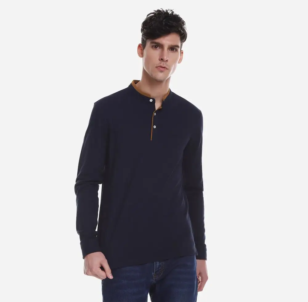 
Мужская спортивная футболка с воротником-стойкой контрастных цветов ZAN.STYLE 