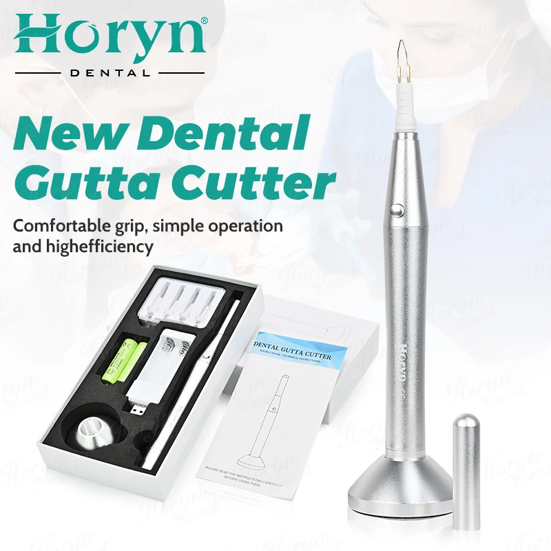 Dental Endo Gutta Percha Cutter with 8 Tips 2 AA Batteries Tooth Gum Cutter Endo Therapy Equipment