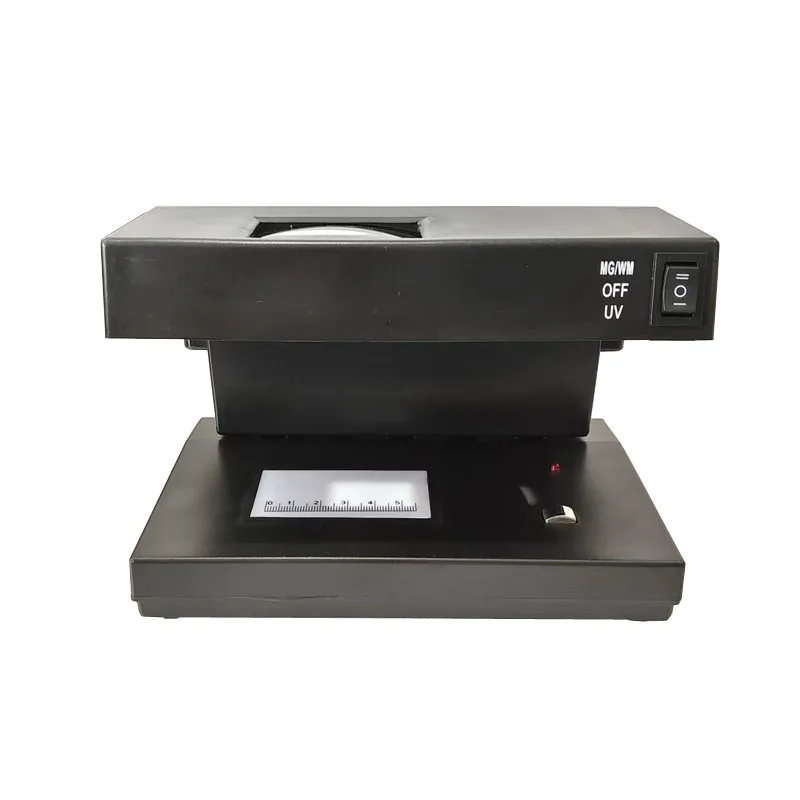 UV/MG/WM Counterfei-t Money Detector Portable Fak-e Banknote detecting Equipment with magnifying lens function