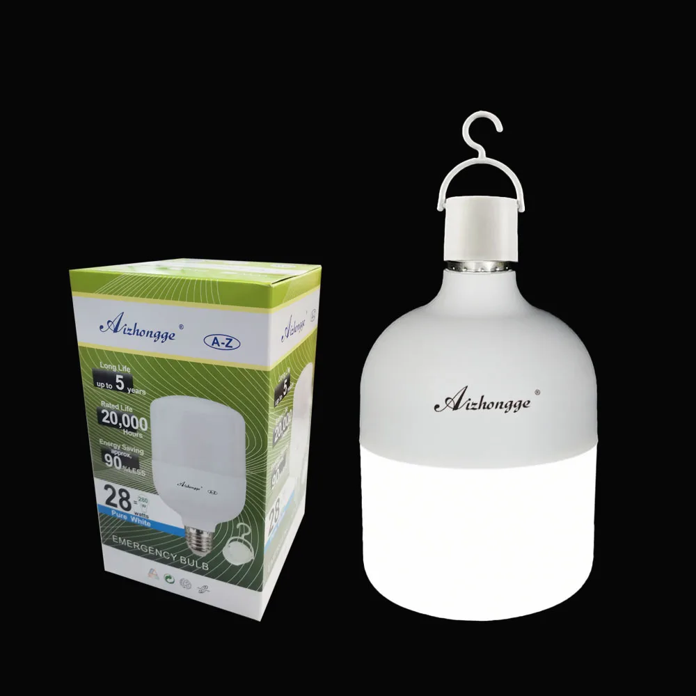 Wholesale  AC DC Bombillas Solar Chargeable Ampoule Rechargeable Lamps E27 Led Focos  Battery Emergency Lights Bulbs for Home