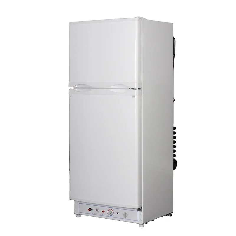 2 Way Gas Fridge Freezer LPG Gas Fridge Freezer Refrigerator Gas Camping for TDG-185D1