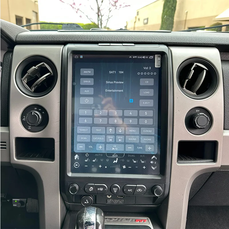 13 inch Carbon Steering Wheel Control Android 12 Vertical Touch Screen Navigation Car Stereo Radio for Ford F-150 2009 - 2014