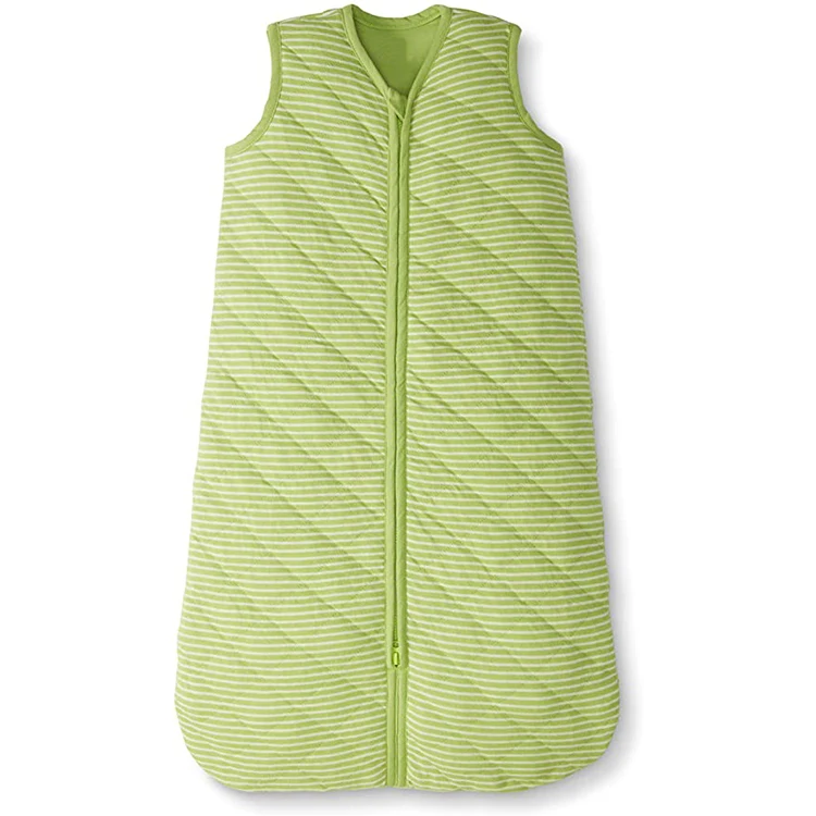 OEM Custom 100% Organic cotton Bamboo Wearable Blanket Warm Soft baby sleeping Suit Zip Up Sleeping Bag Sack