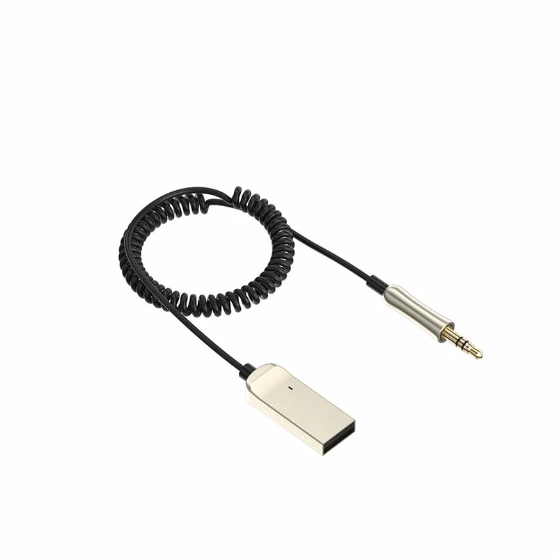 BAVIN-07  Car FM Transmitter 3.5mm AUX Audio Cable Blue too 5.0 Wireless Audio Receiver Music Receiver Car Accessories