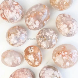 Fast shipping natural worry stones quartz crystal palm stones