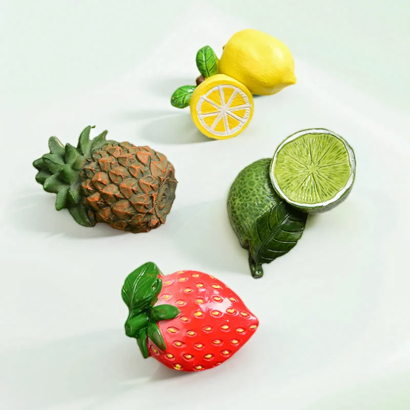 Durian Magnets/Blueberry Strawberry Magnets/Banana Watermelon Lemon Cantalou 3d Resin Fruit Fridge Magnet Wholesale Price