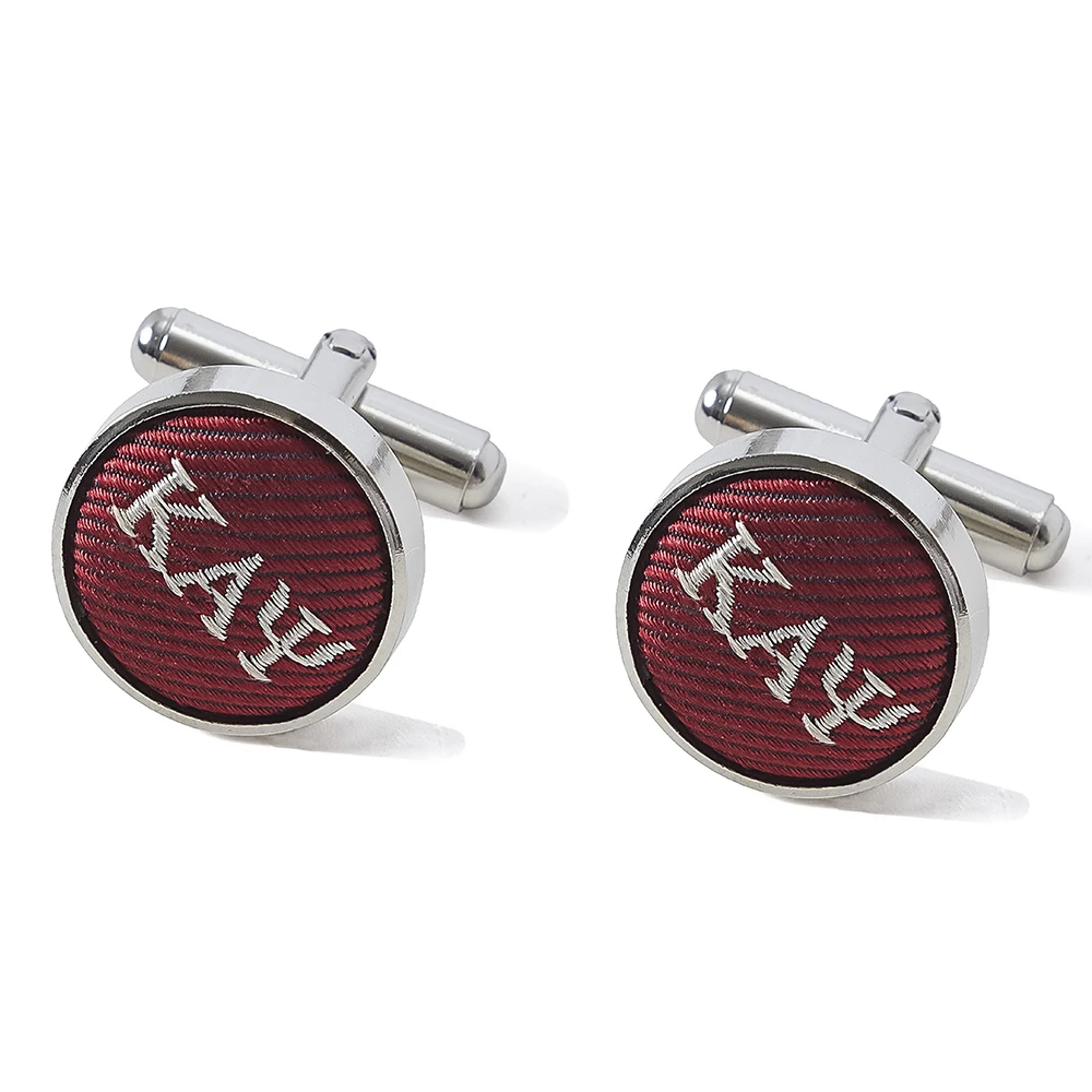 Do Your Own Greek Letter Silk Cufflinks Customization Fraternity Club Crest Logo Cufflinks Greek Fabric Cufflinks