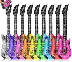 2023 Inflatable Guitar Music Birthday Toy Party Promotion Gift Props Microphones Saxophone Keyboard Piano Inflatable Guitar
