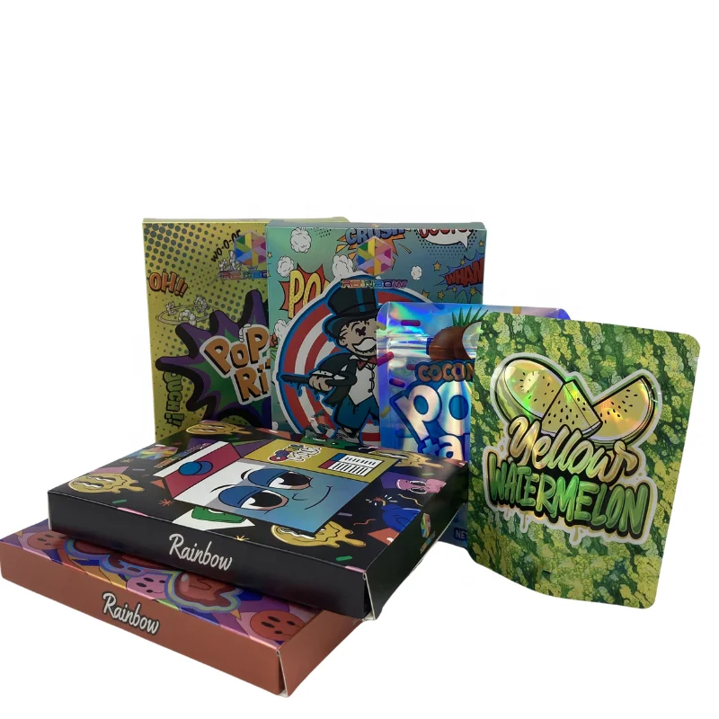 Hot Sales Custom Paper Display Box Cereal Box for 3.5g Mylar Bag