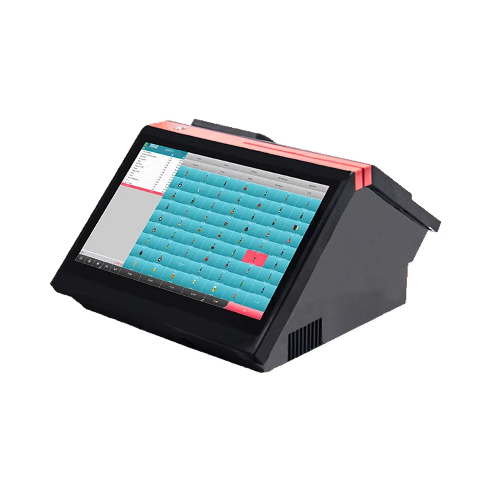 High Quality 14-Inch Display Commercial POS Cash Register 80mm Built-In Thermal Printer 2D Barcode Scanner Customizable Display