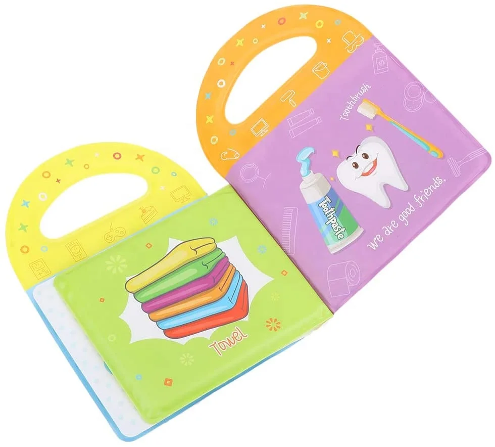 Baby Bath time book eva soft customized cartoon handle children bath book