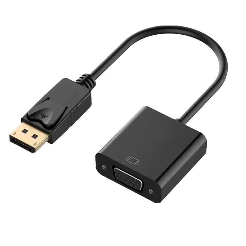 DisplayPort to VGA  Adapter DP to VGA Converter Male to Female Gold Plated HDMI scaler 1080P 60hz