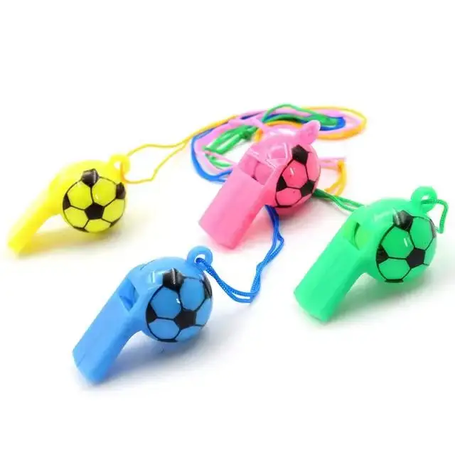2024 hot sale colorful cheaper plastic training whistles football whistle loud toys whistles for kids Christmas birthday party