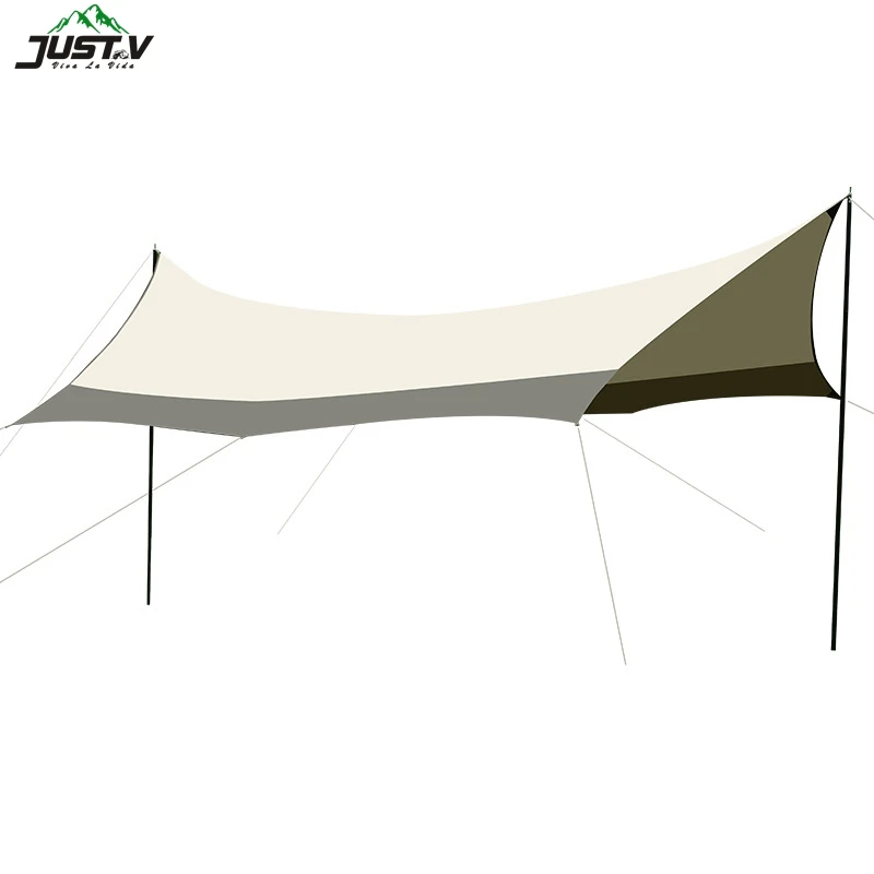 400x292cm UV Protection and PU 3000mm Wind and rain proof sun protection fly tarp Setup Lightweight HammockTents Camping Outdoor