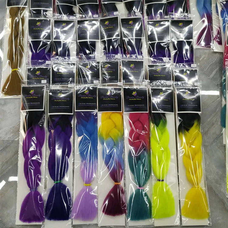 Синтетические косички для наращивания, 60 цветов, 100 г, 24 дюйма