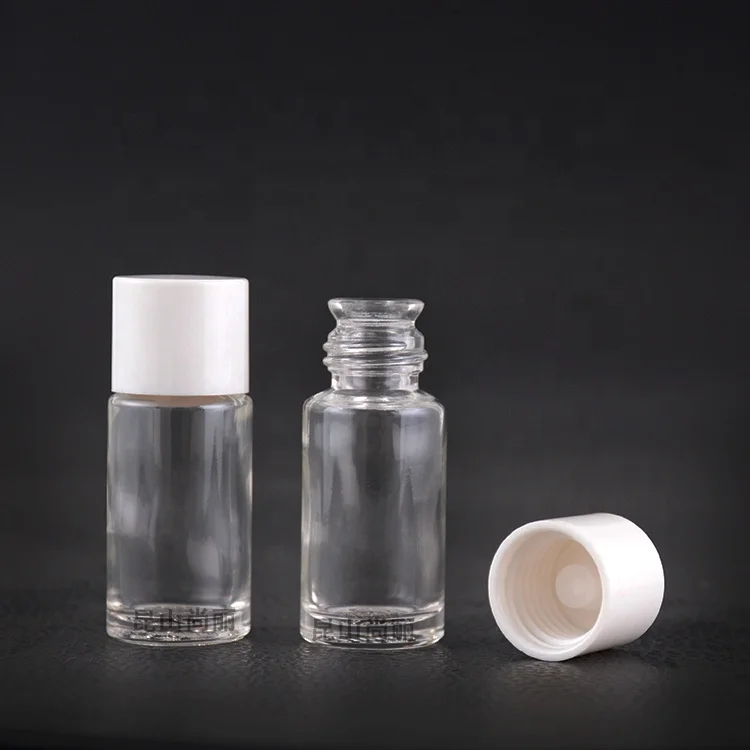 in stock 10ml clear bell mouth glass bottle perfume with cap for cosmetic