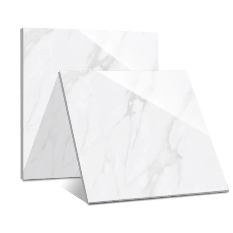 Carrara White Marble Porcelain Full Glazed Polished Tile