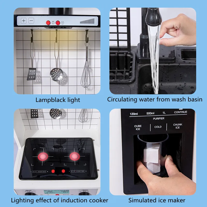 Kienvy Лидер продаж детские игрушки для ролевых игр детская деревянная игрушка кухни с звуком света девочек