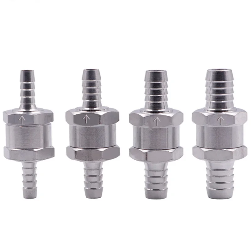 Fuel Non Return Check Valve 6/8/10/12mm Aluminium Alloy Petrol Diesel Water Fuel Line One Way