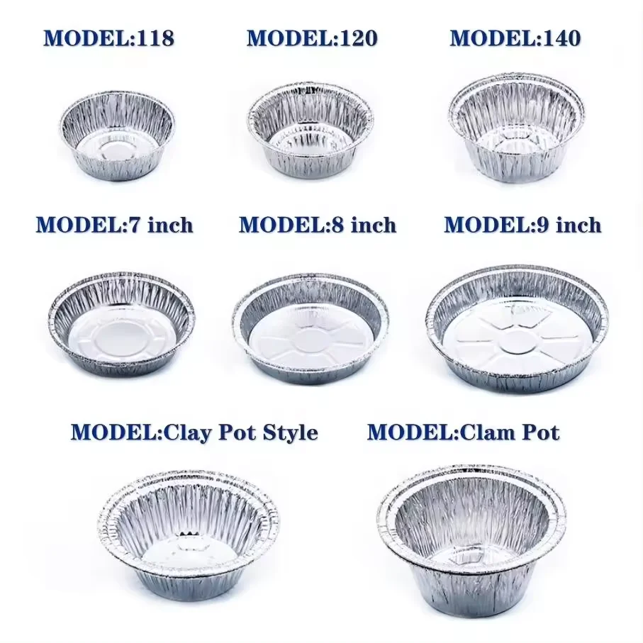 Food grade tin box 1890ml baking disposable aluminum foil container snail tray PP paper cover import and export takeout