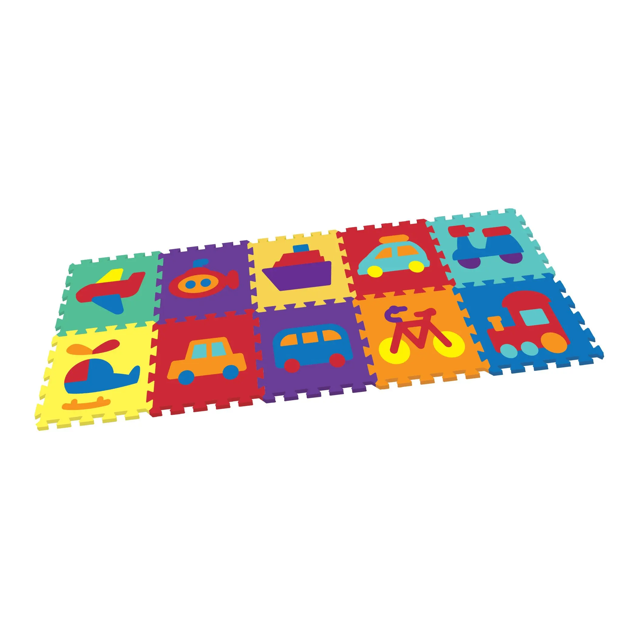 Custom Kids Sensori Anti Slip Puzzle Floor Mat Eva Foam Puzzle Baby Crawling Play Mat Puzzle With City Traffic