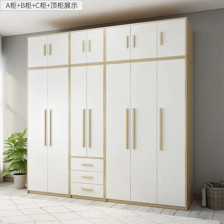 Custom Portable Cabinets Set Bedroom Furniture Solid Wood Bedroom Closet Wardrobe