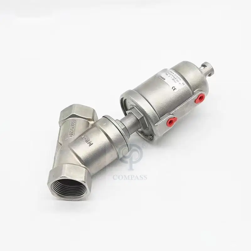 SS304 DN15 Stainless steel clamping pneumatic Angle seat valve with signal feedback proximity switch