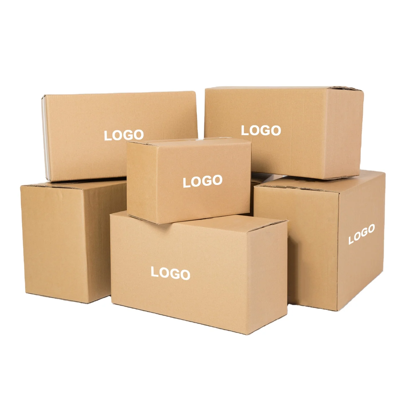 Customized size 3 5 7 thickened corrugated carton sales product storage commercial eco protection transportation packaging box