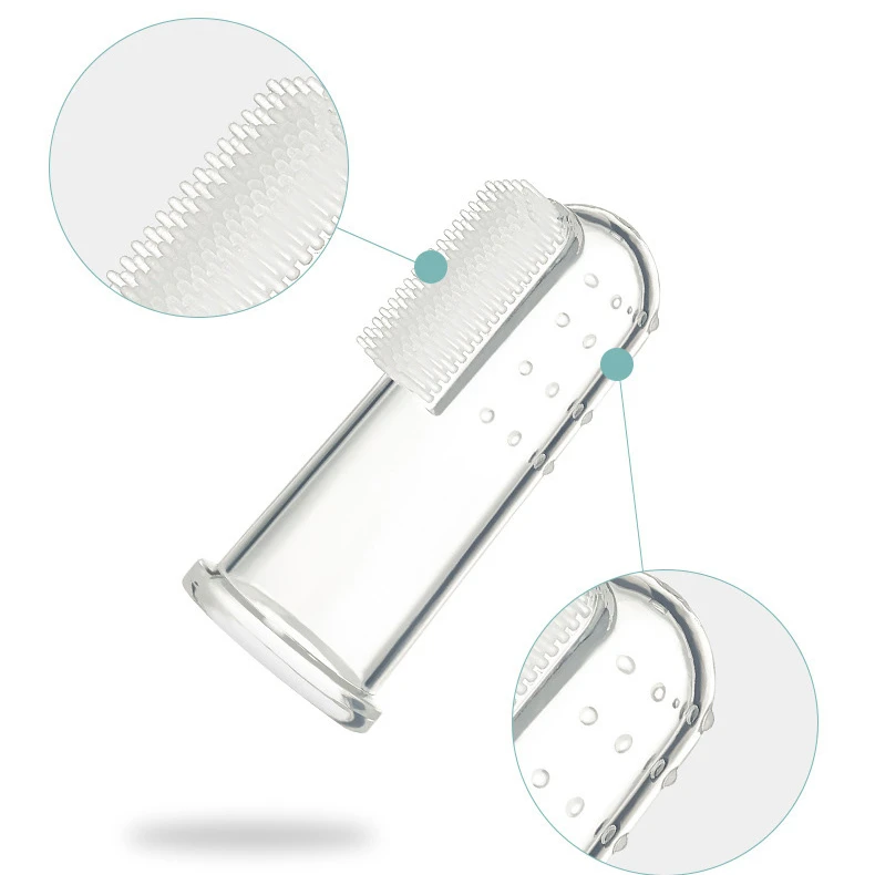 New Design Baby Finger Toothbrush Easy Oral Hygiene Babies Cleaning Teeth Soft Silicone Baby Finger Toothbrush For Training