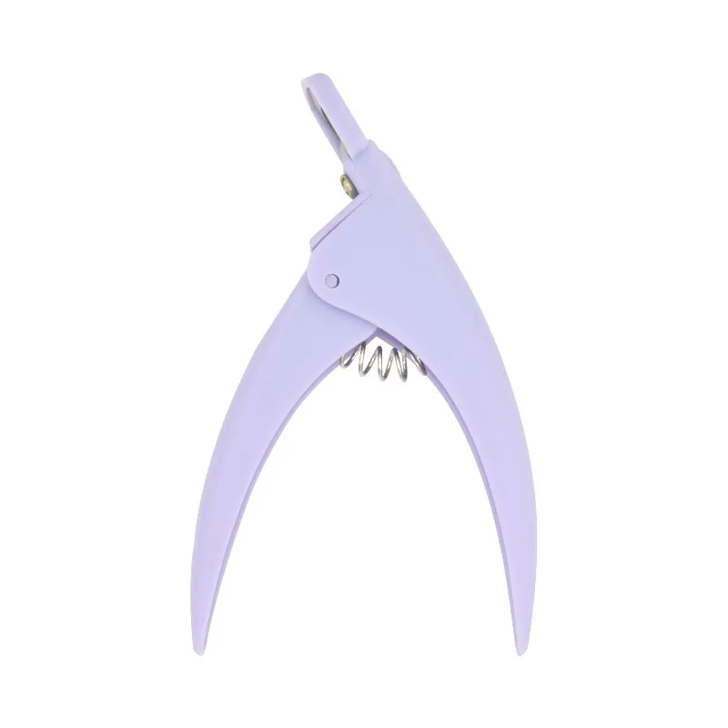Factory Wholesale U-Shaped French Nail Scissors DIY Fa--ke Nail Upgrade Sharp Plastic Handle Nail Art Custom Manicure Scissors