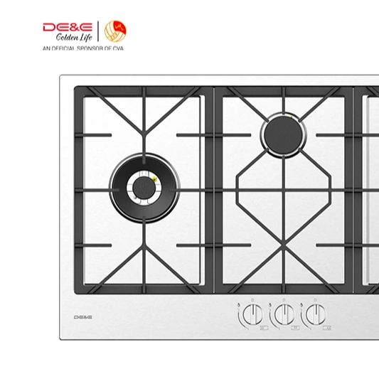 
S38628A/B/C DE&E Factory high-effective steel frame and cast iron gas stove 4 burner 