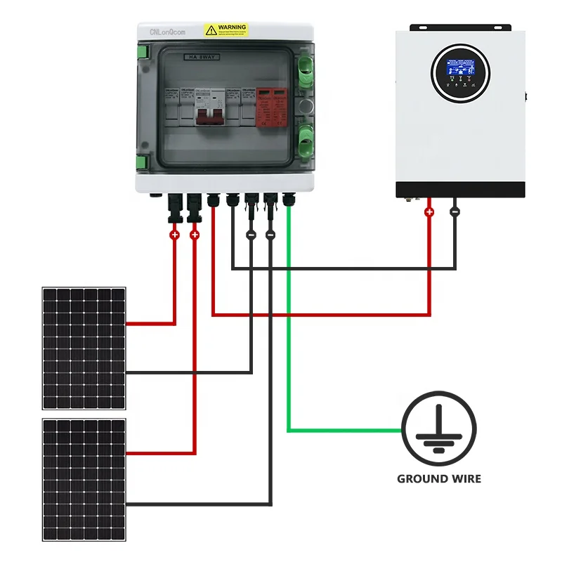 CNLonQcom 2-1 500V 32A 2 In 1 Out Solar Plastic IP65 Waterproof Box | Durable ABS Material 2 Strings Combiner Box