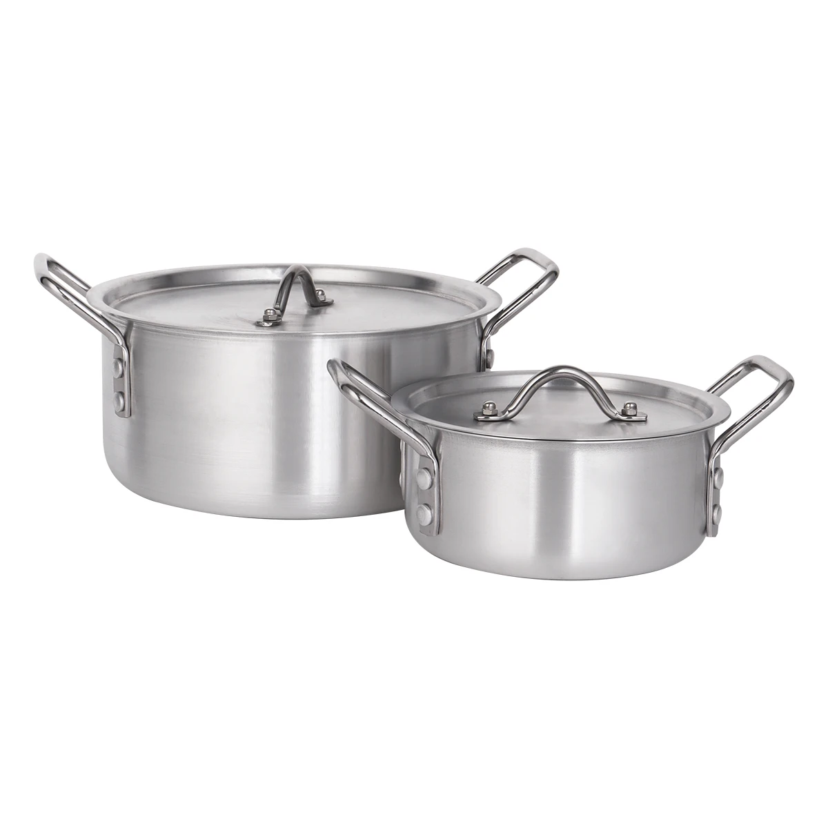 Прямая продажа с фабрики XINHUI набор из 7 предметов алюминиевые полированные глубокие кулинарные горшки наборы кухонной посуды крышкой